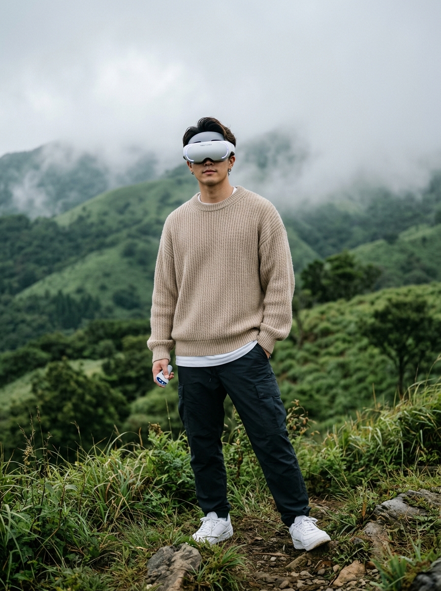 Tech Innovator wearing VR visor